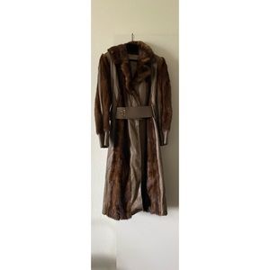 1960s Vintage Mink and Leather Coat